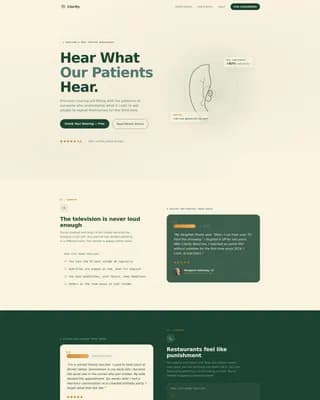 Clarity - Audiology Review Landing page Template
