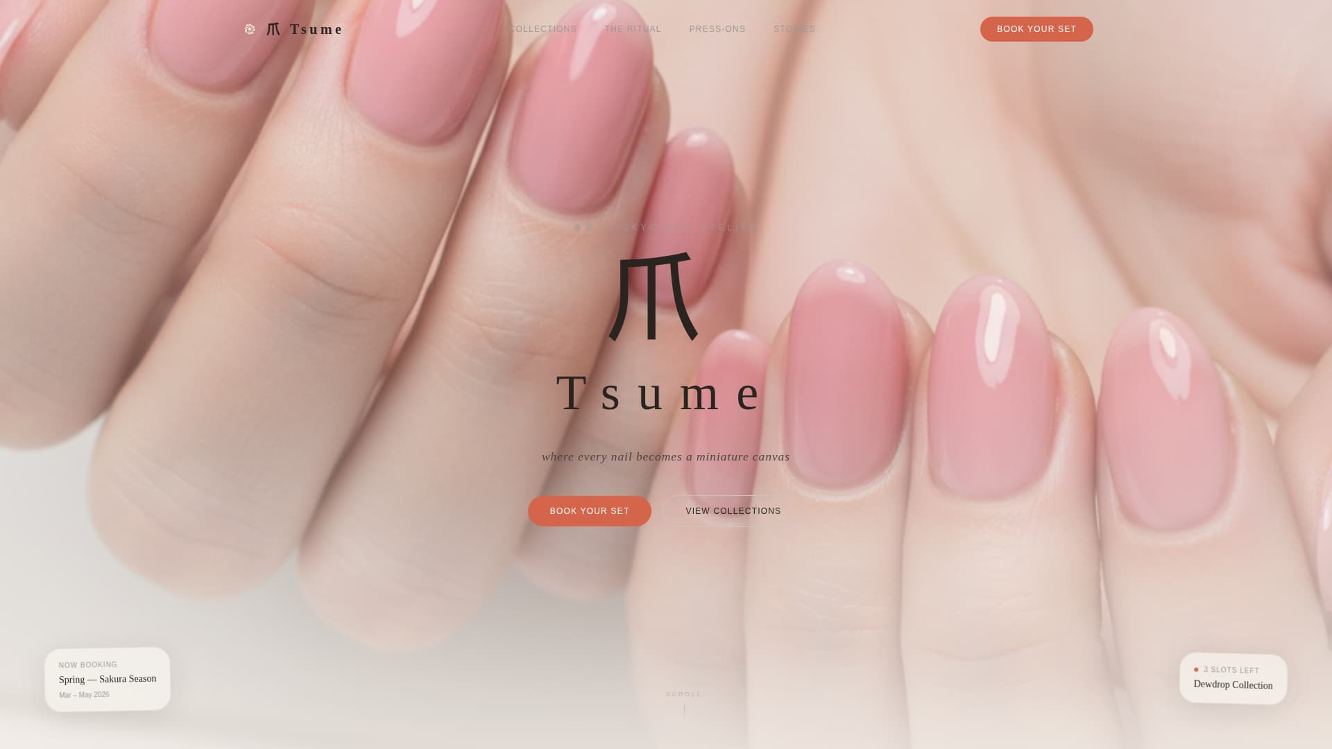 Tsume - Exquisite Nailart Landing Page Template