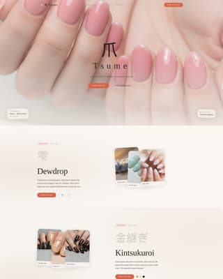 Tsume - Exquisite Nailart Landing Page Template
