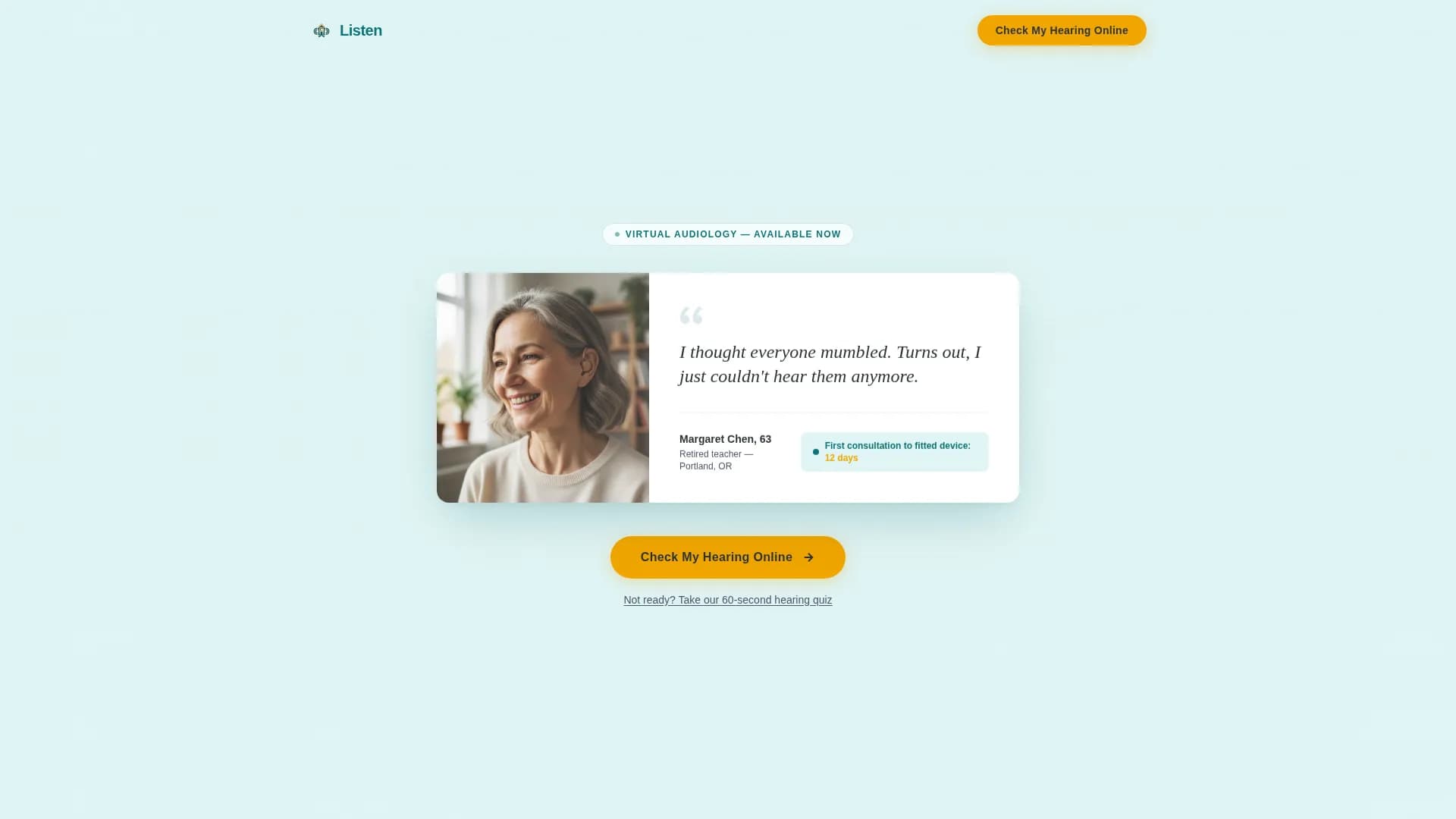 Listen - Virtual Consultation Landing Page Template