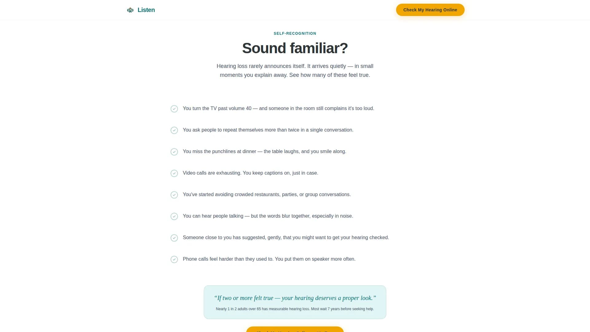 Listen - Virtual Consultation Landing Page Template