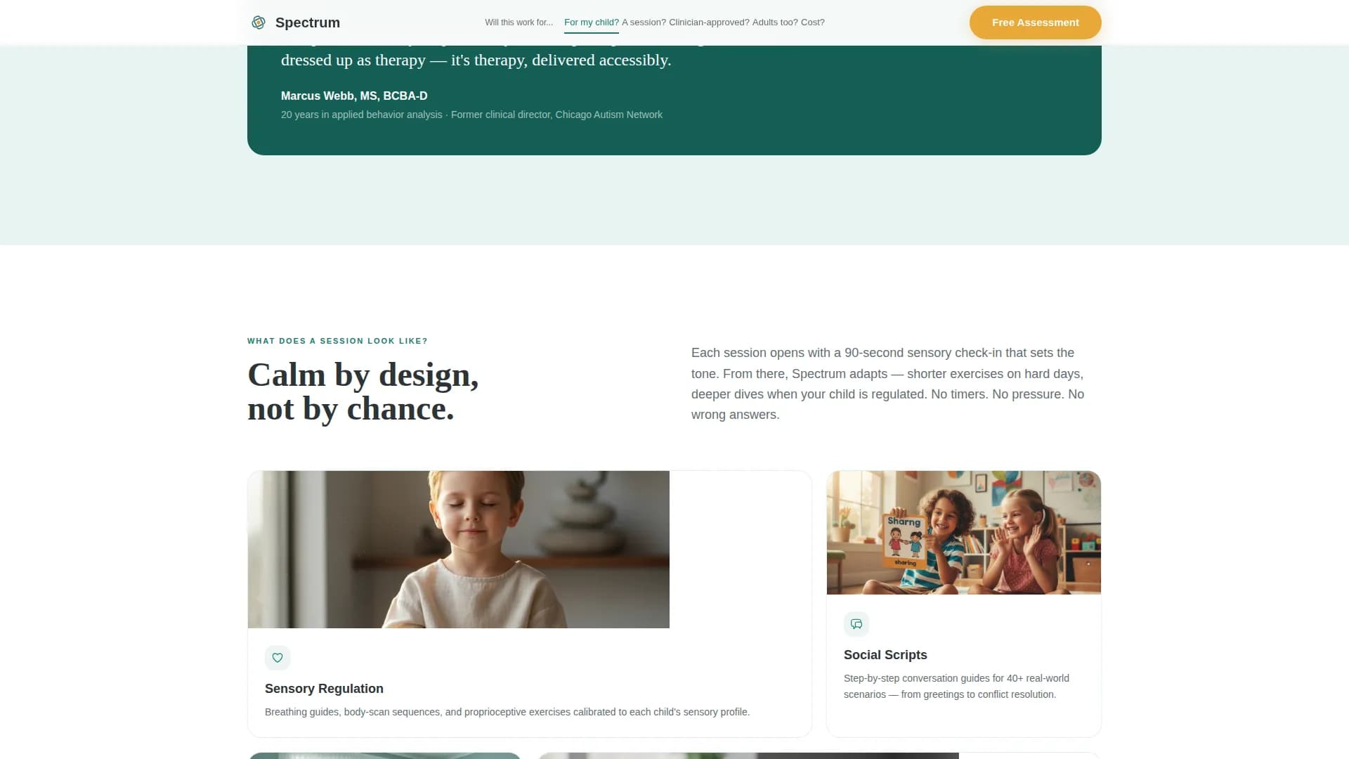 Spectrum - Therapy App Landing page Template