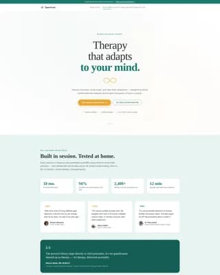 Spectrum - Therapy App Landing page Template
