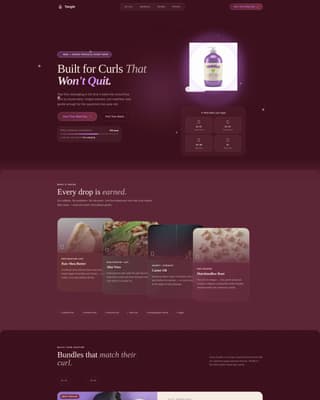Tangle - Vibrant Kidshaircare Landing Page Template