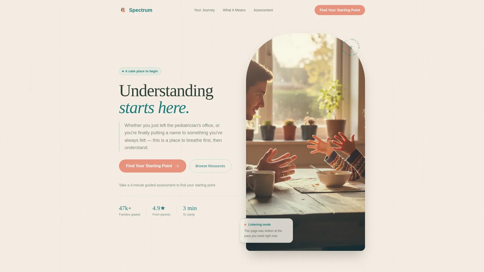 Autism Spectrum Care Education Website Template