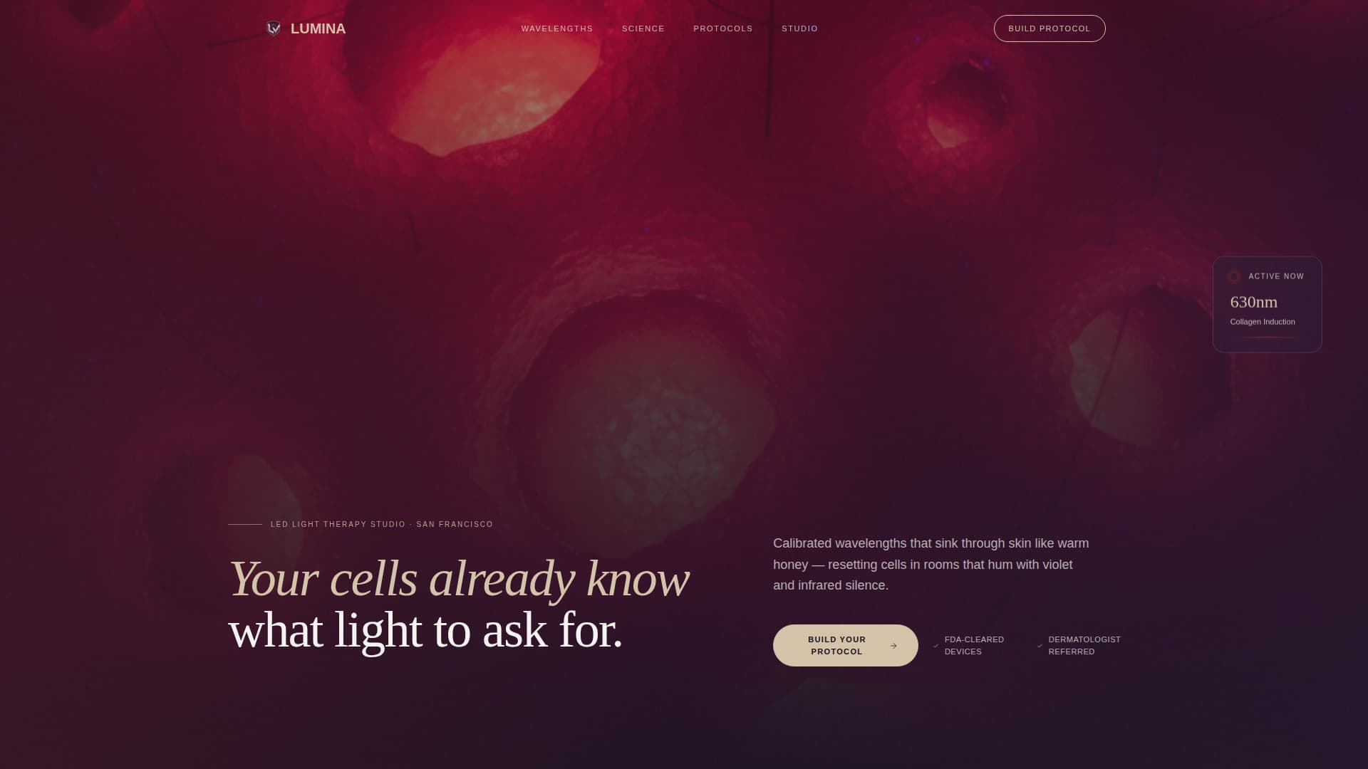 Lumina - Radiant Therapy Landing Page Template