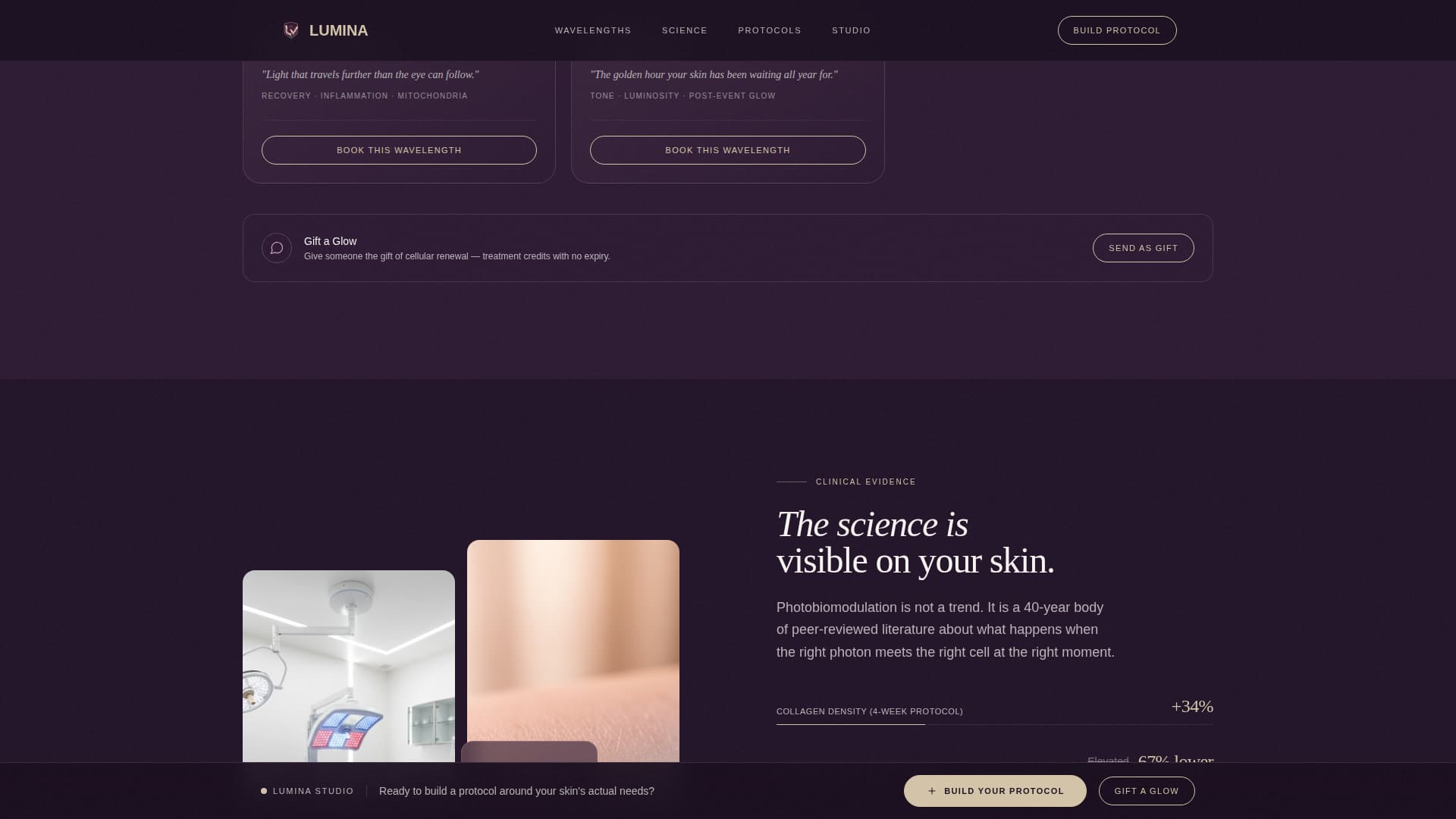 Lumina - Radiant Therapy Landing Page Template
