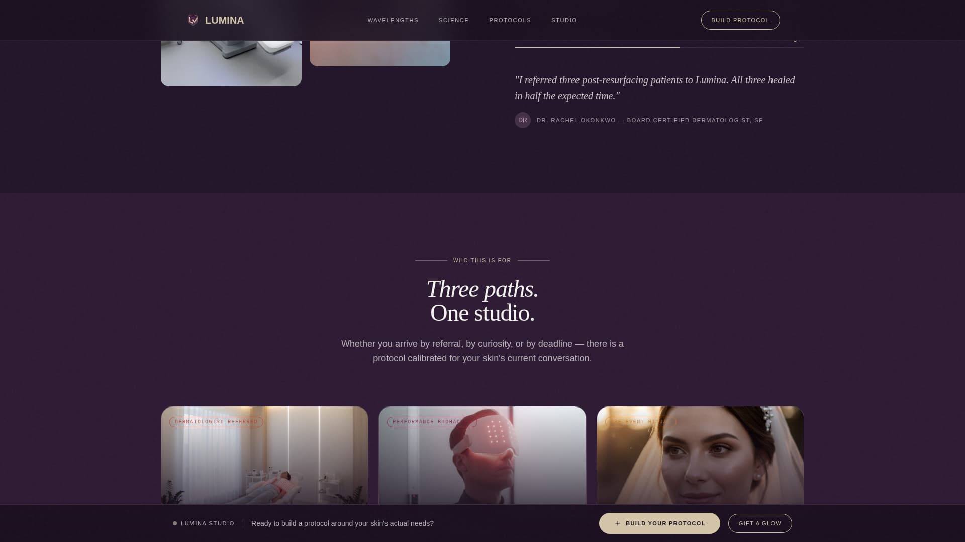 Lumina - Radiant Therapy Landing Page Template