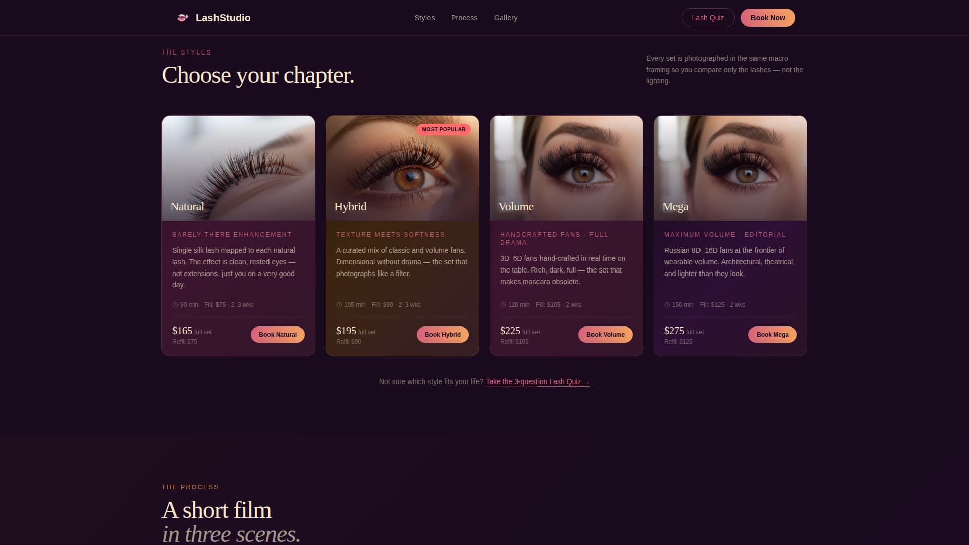 Flutter - Luxe Lashstudio Landing Page Template