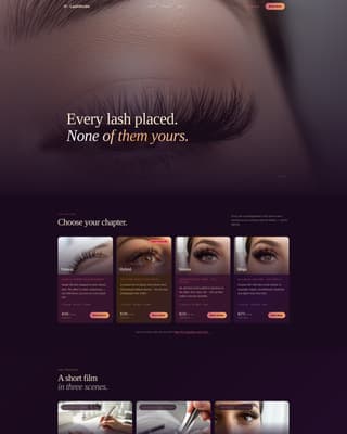 Flutter - Luxe Lashstudio Landing Page Template