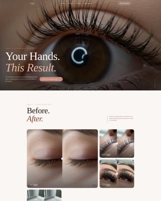 Curl - Artisan Beautycertification Landing Page Template