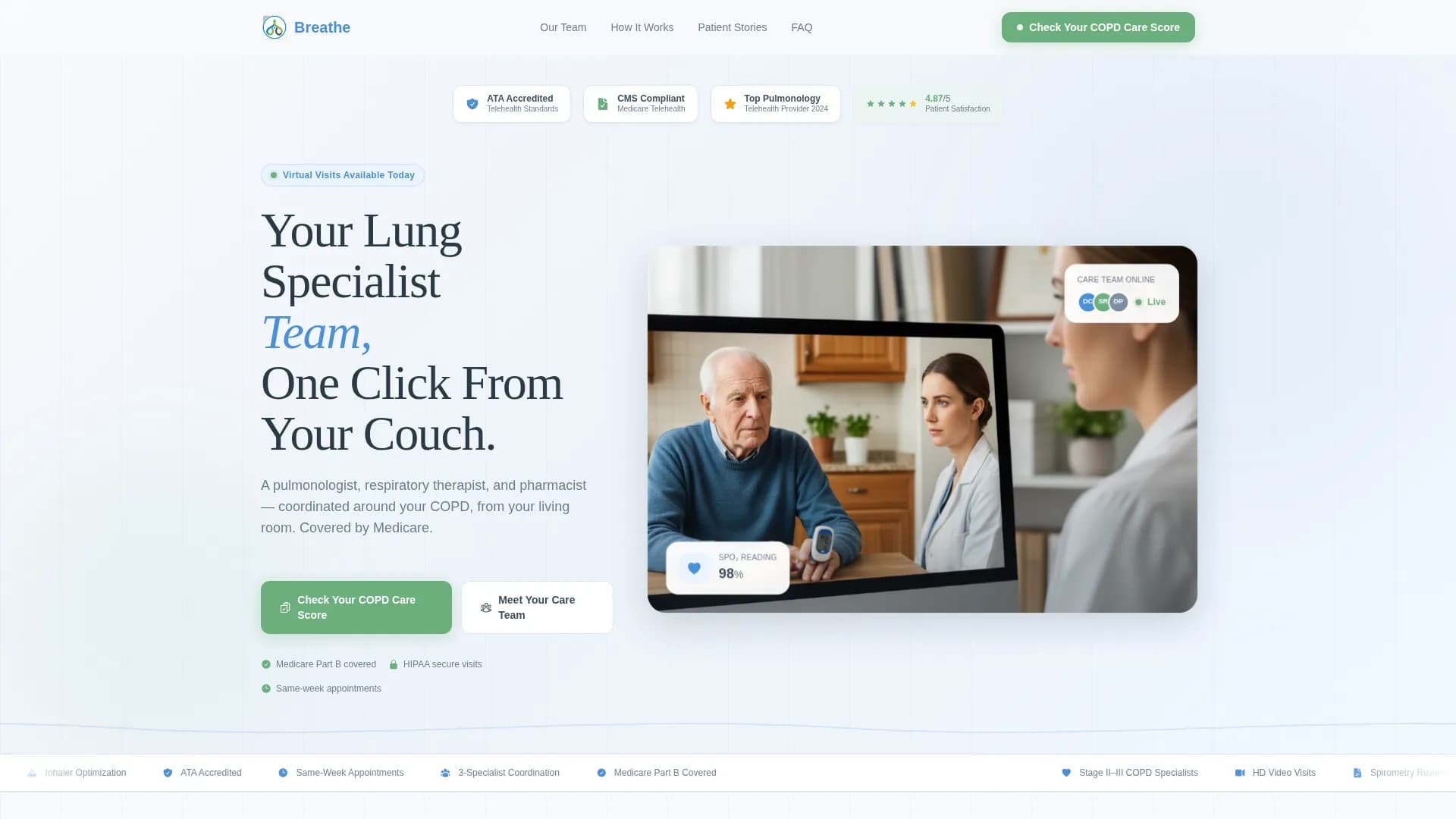 COPD Care Professional Website Template