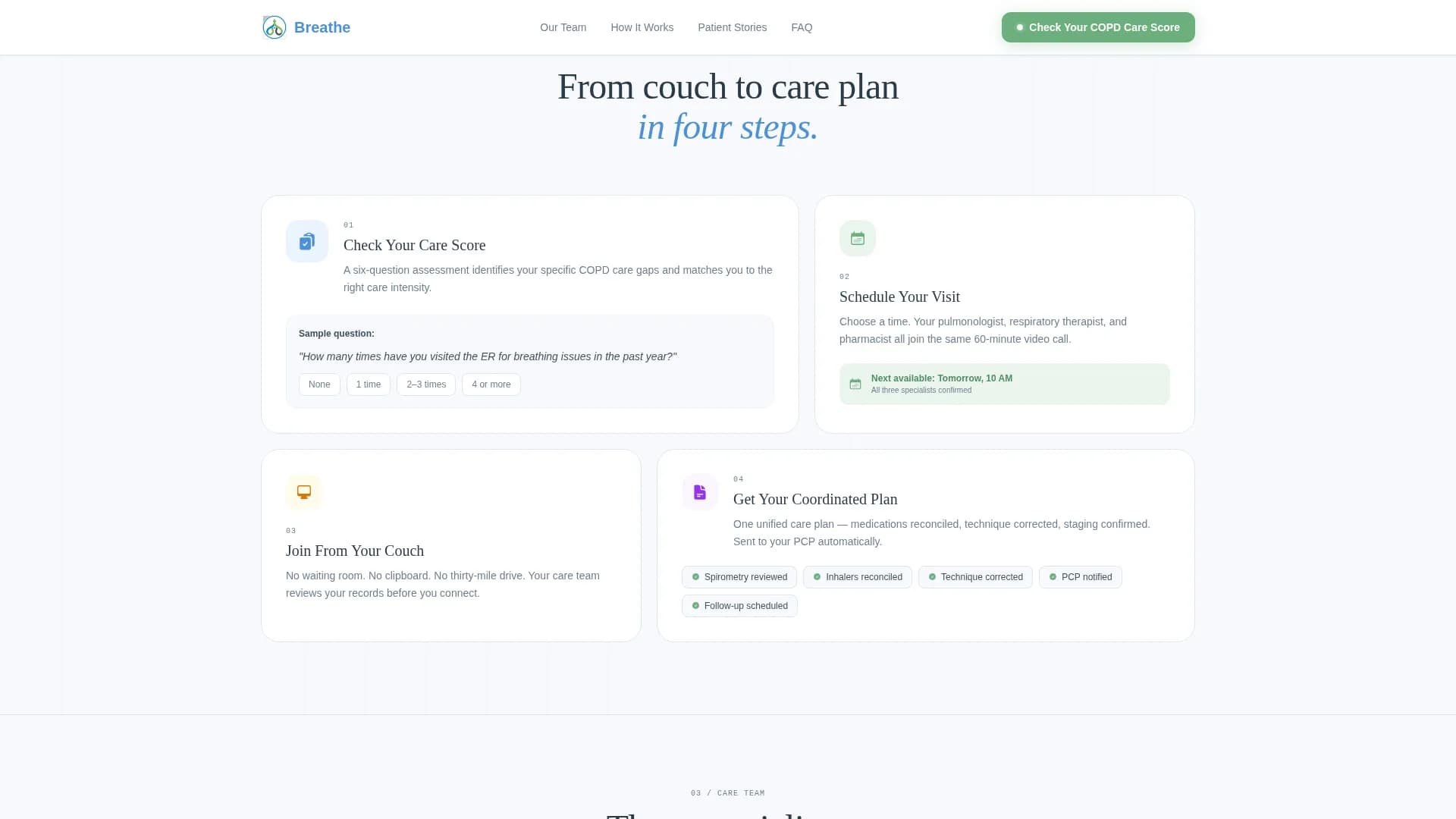COPD Care Professional Website Template
