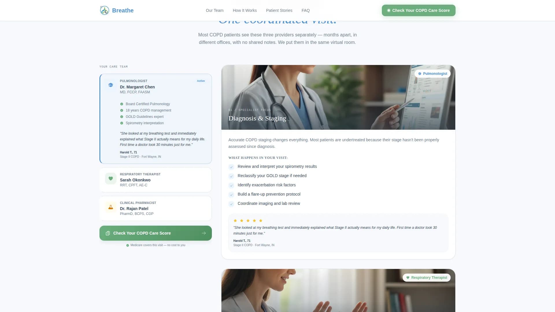 COPD Care Professional Website Template