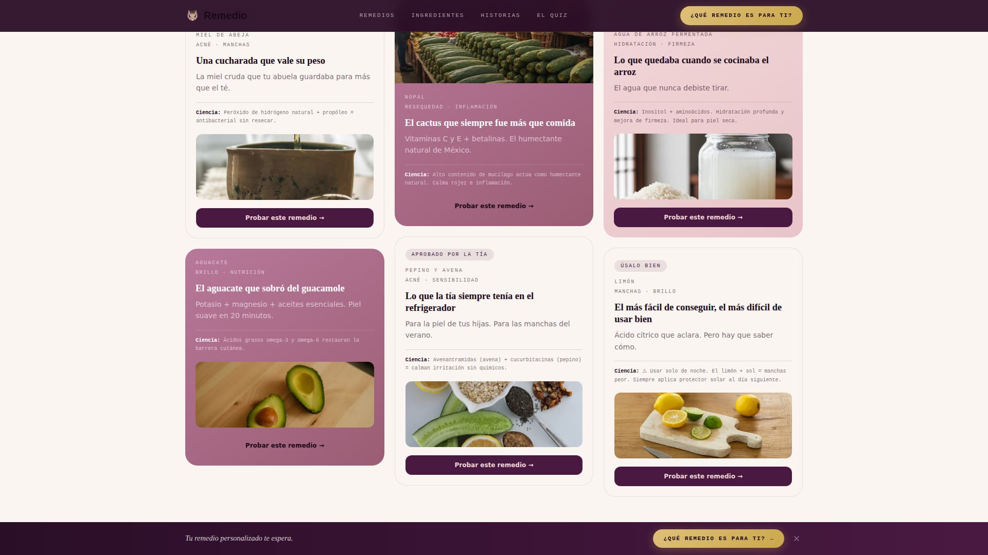 Remedio - Ancestral Skincare Landing Page Template