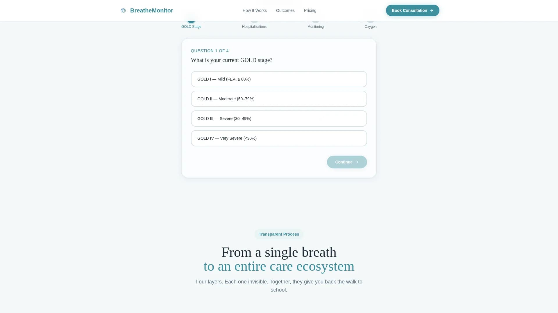 Monitor - COPD Device Landing Page Template