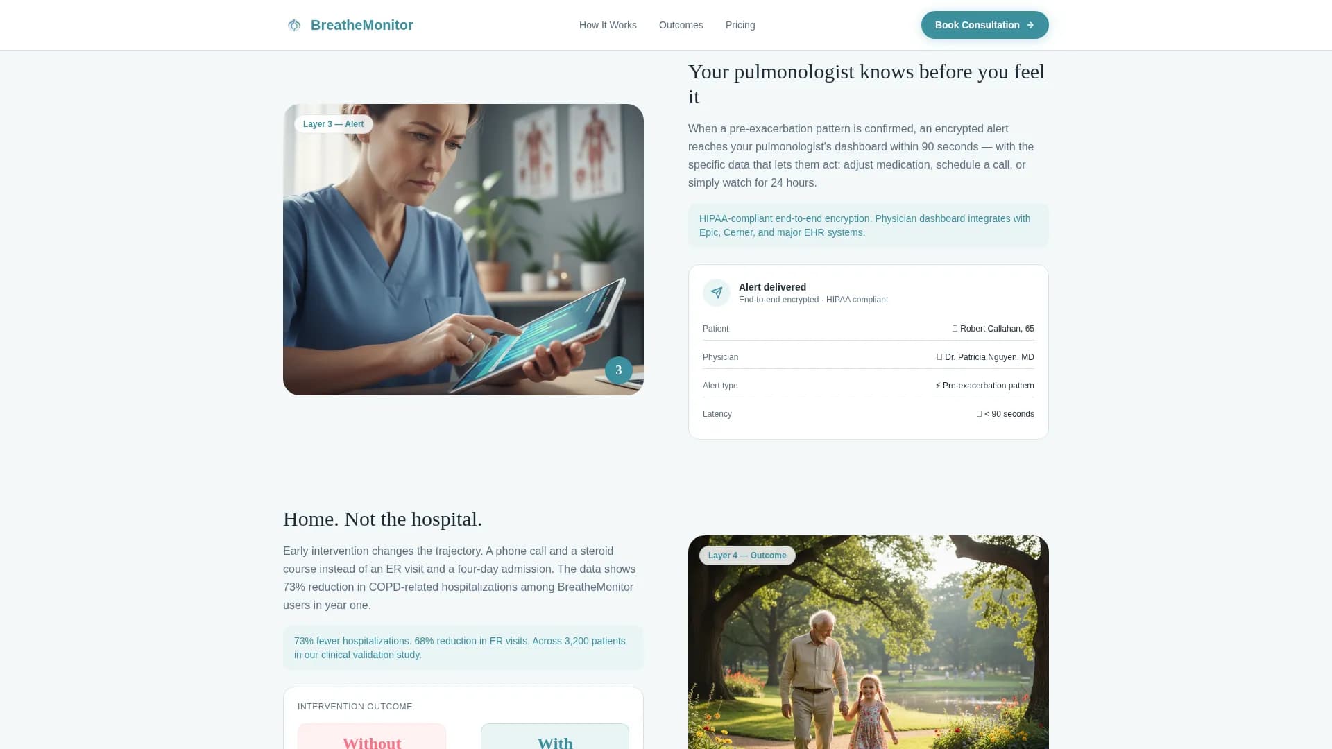 Monitor - COPD Device Landing Page Template