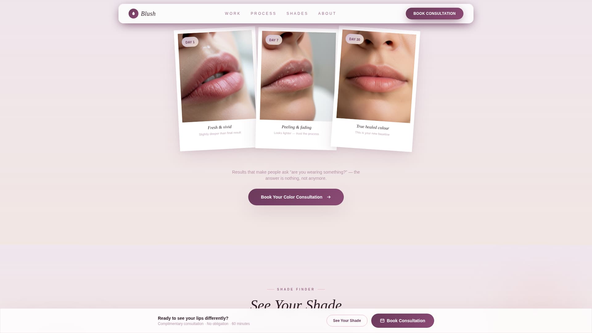 Blush - Stunning Lipblush Landing Page Template