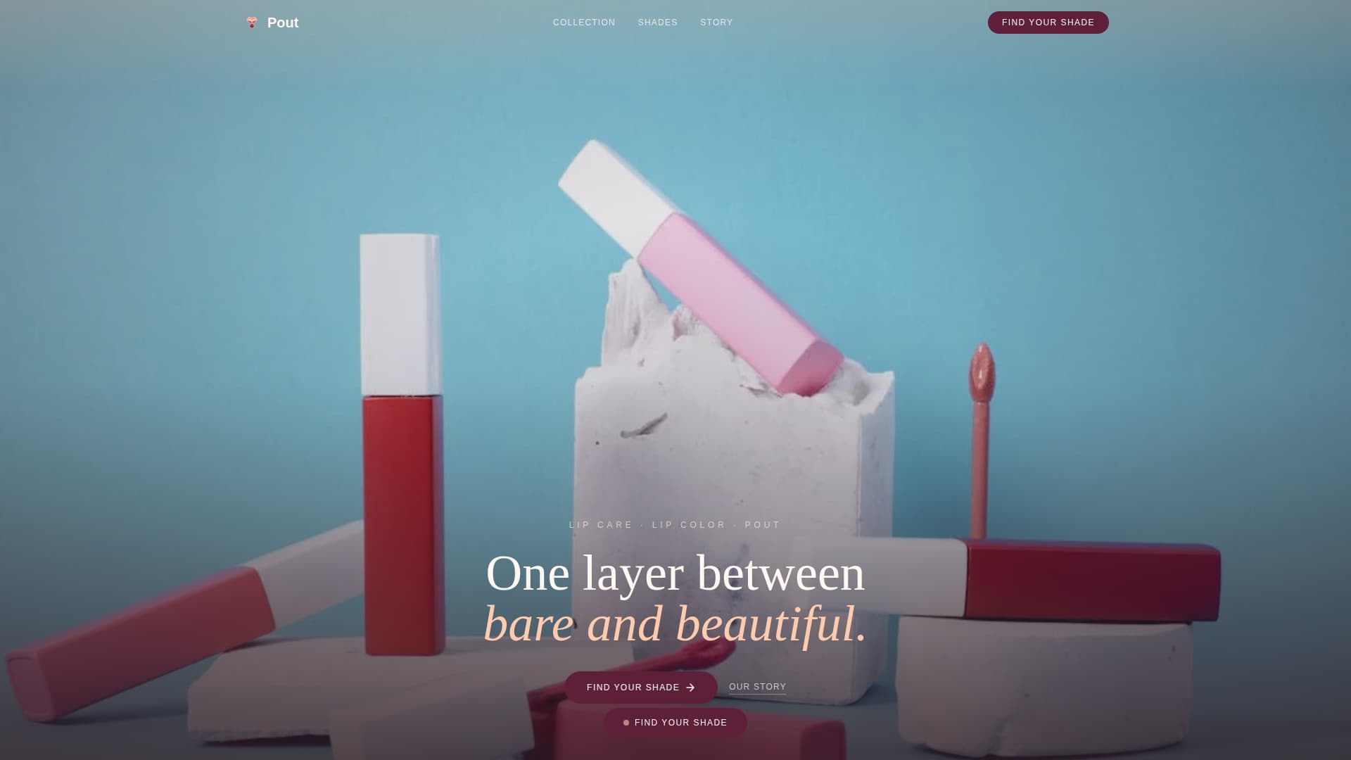 Pout - Luxe Lipcare Landing Page Template