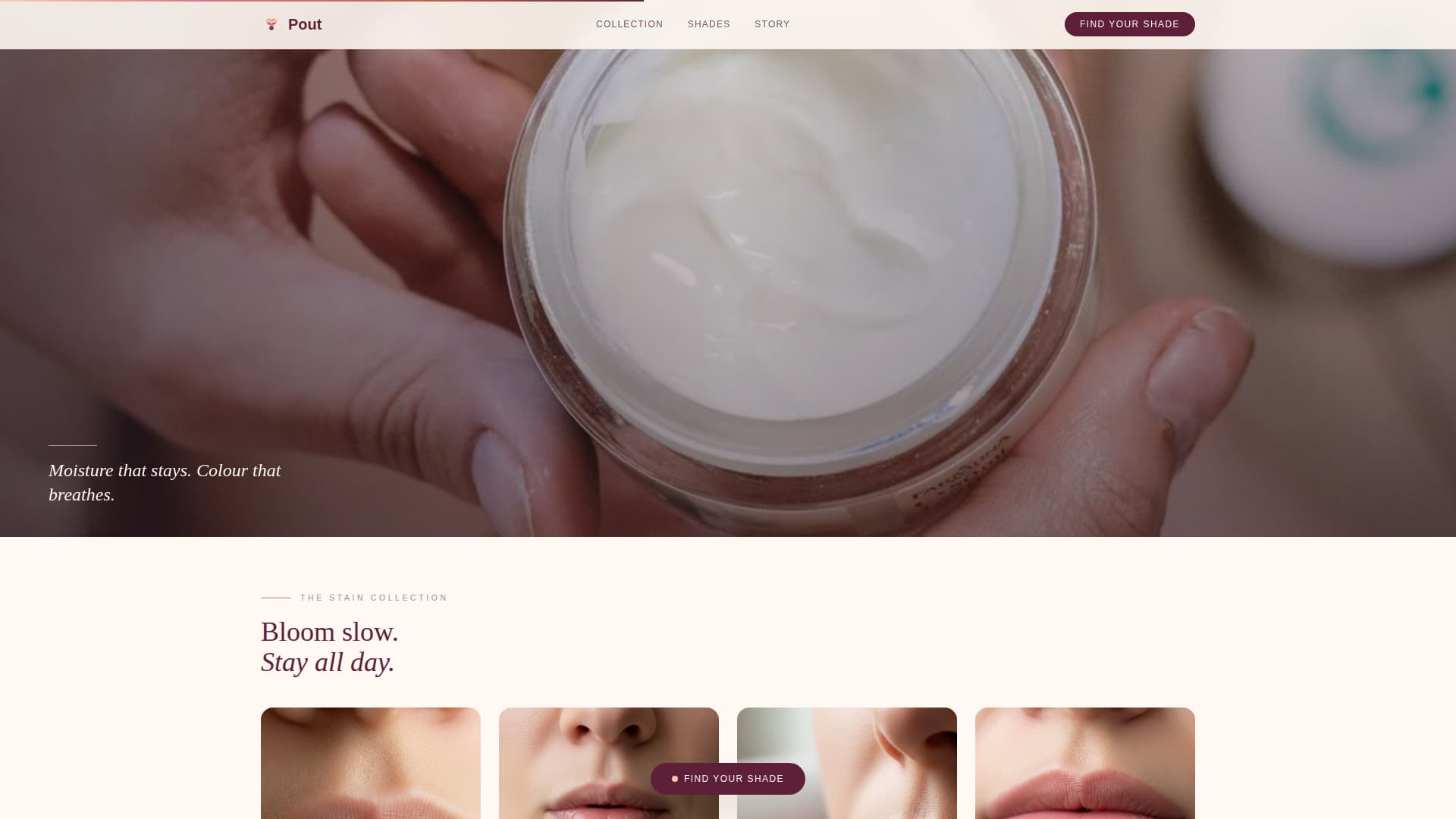 Pout - Luxe Lipcare Landing Page Template