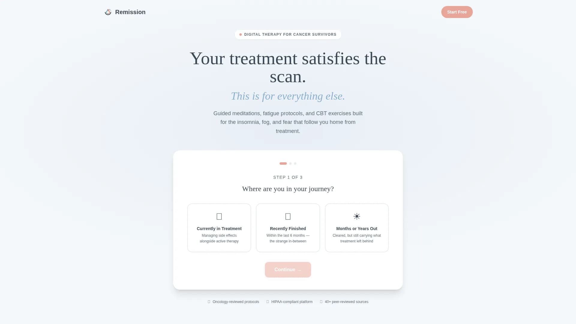 Cancer Recovery Care Reviews Website Template