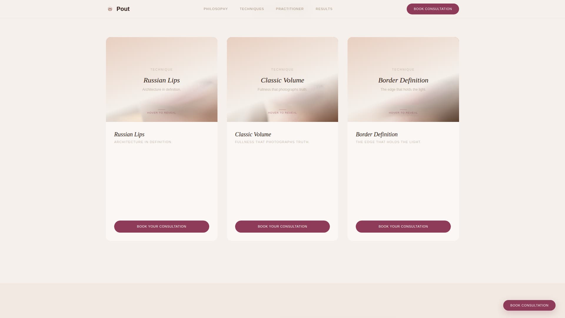 Pout - Refined Augmentation Landing Page Template