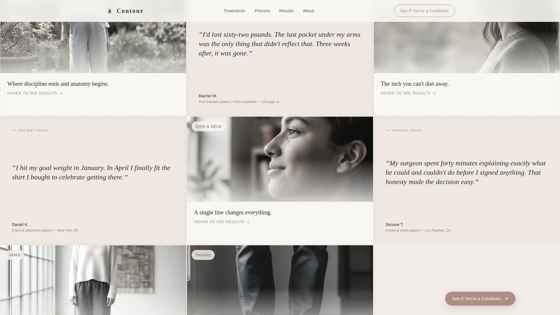 Contour - Precision Liposuction Landing Page Template