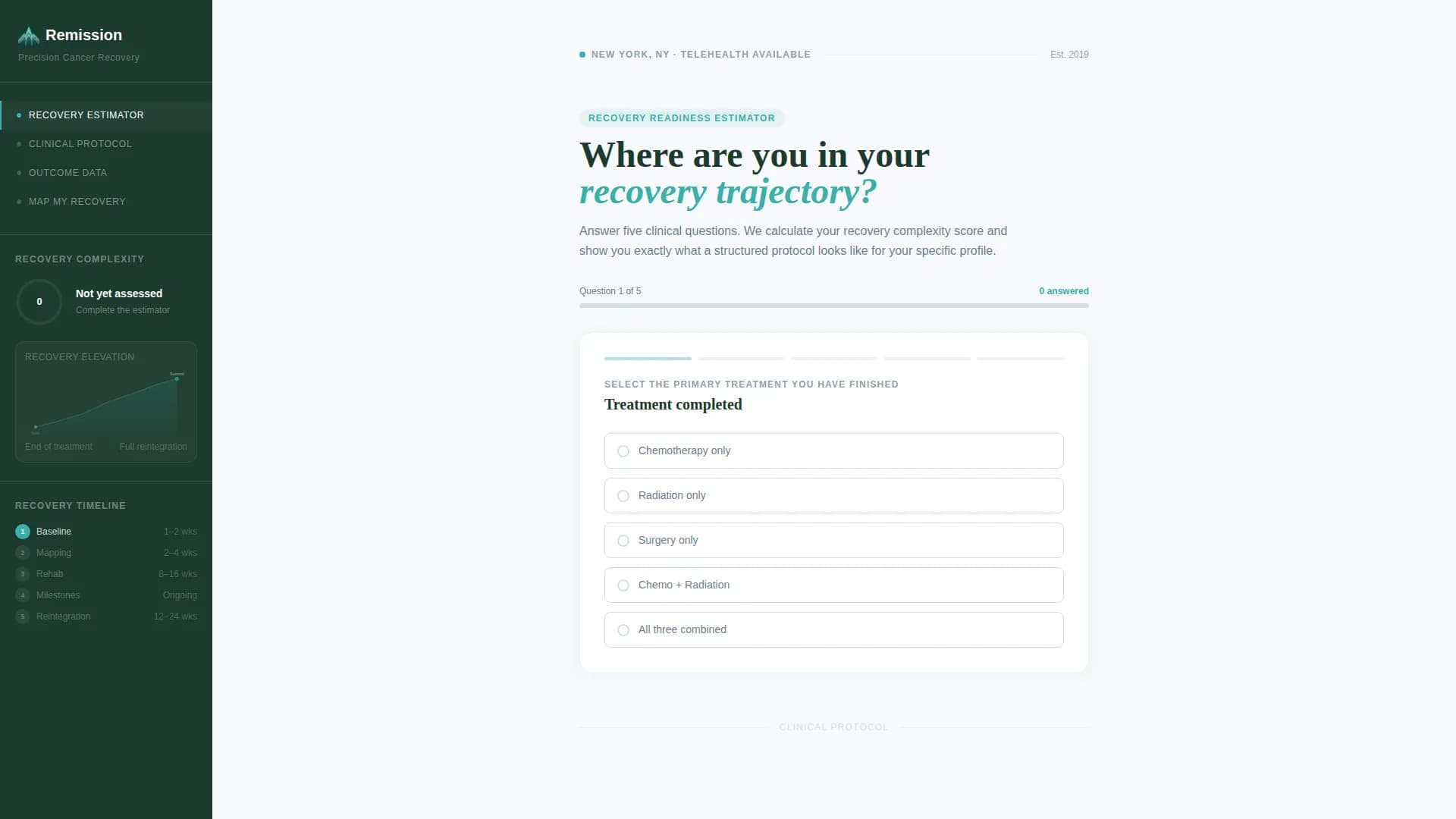 Cancer Recovery Care Cost Calculator Website Template