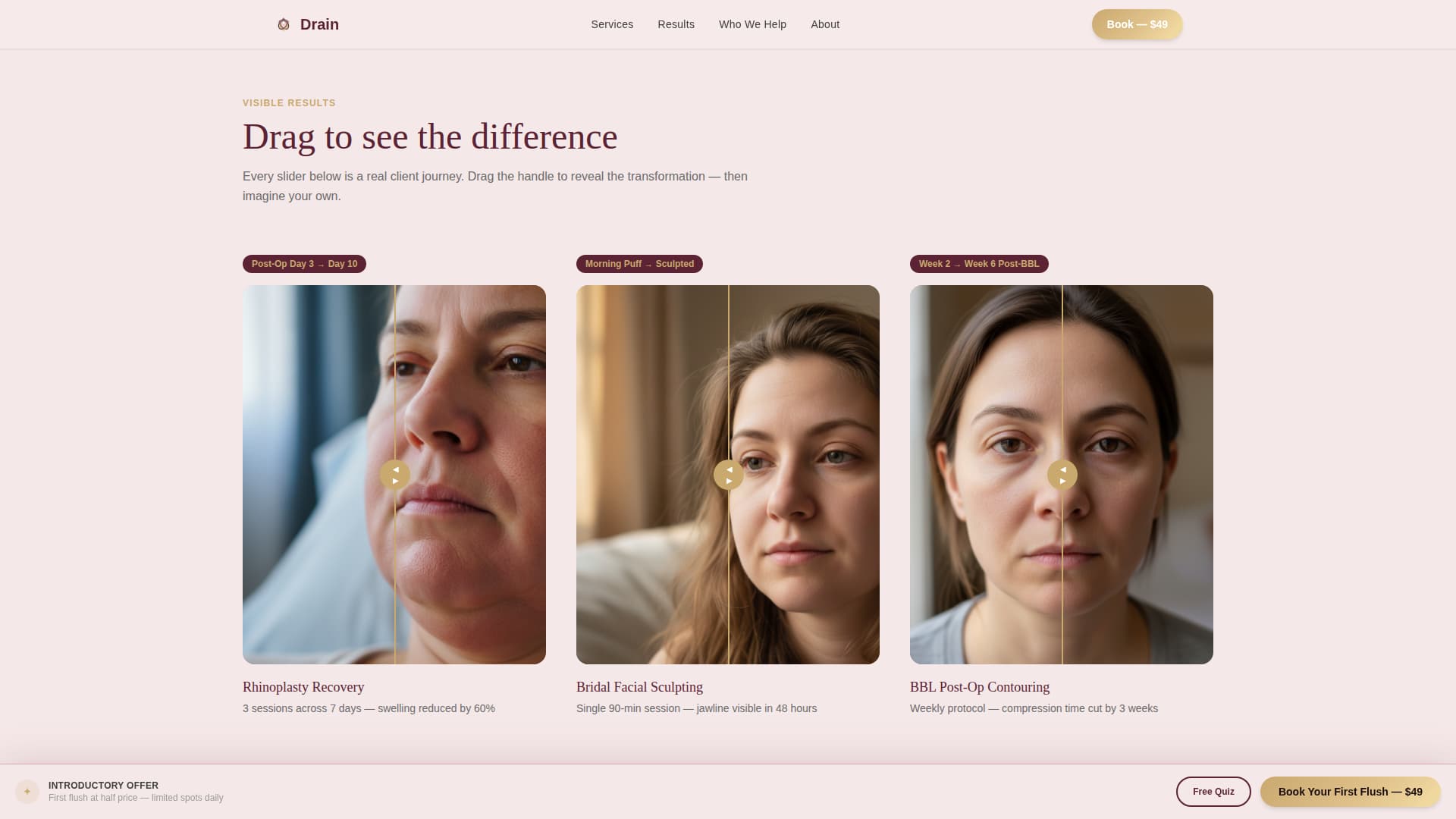 Drain - Transformative Lymphaticdrainage Landing Page Template