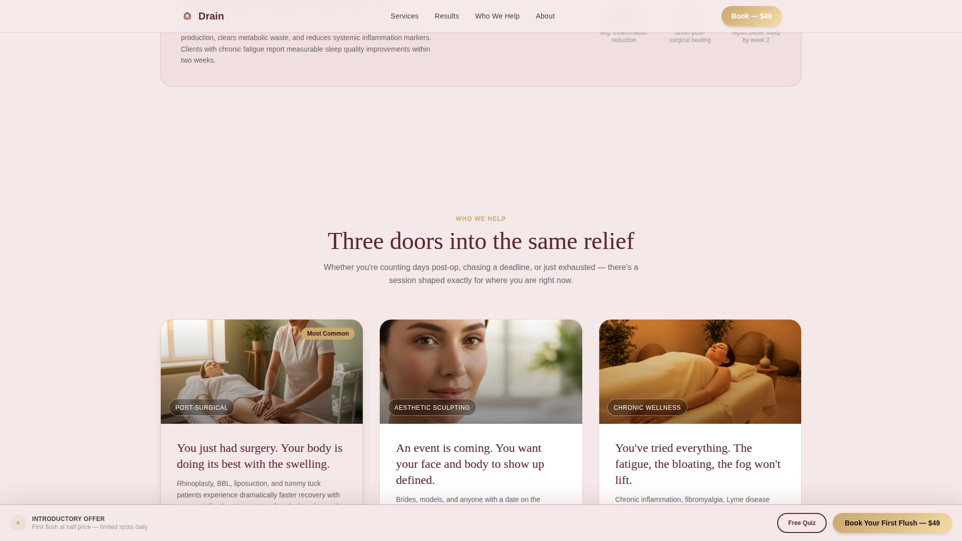 Drain - Transformative Lymphaticdrainage Landing Page Template