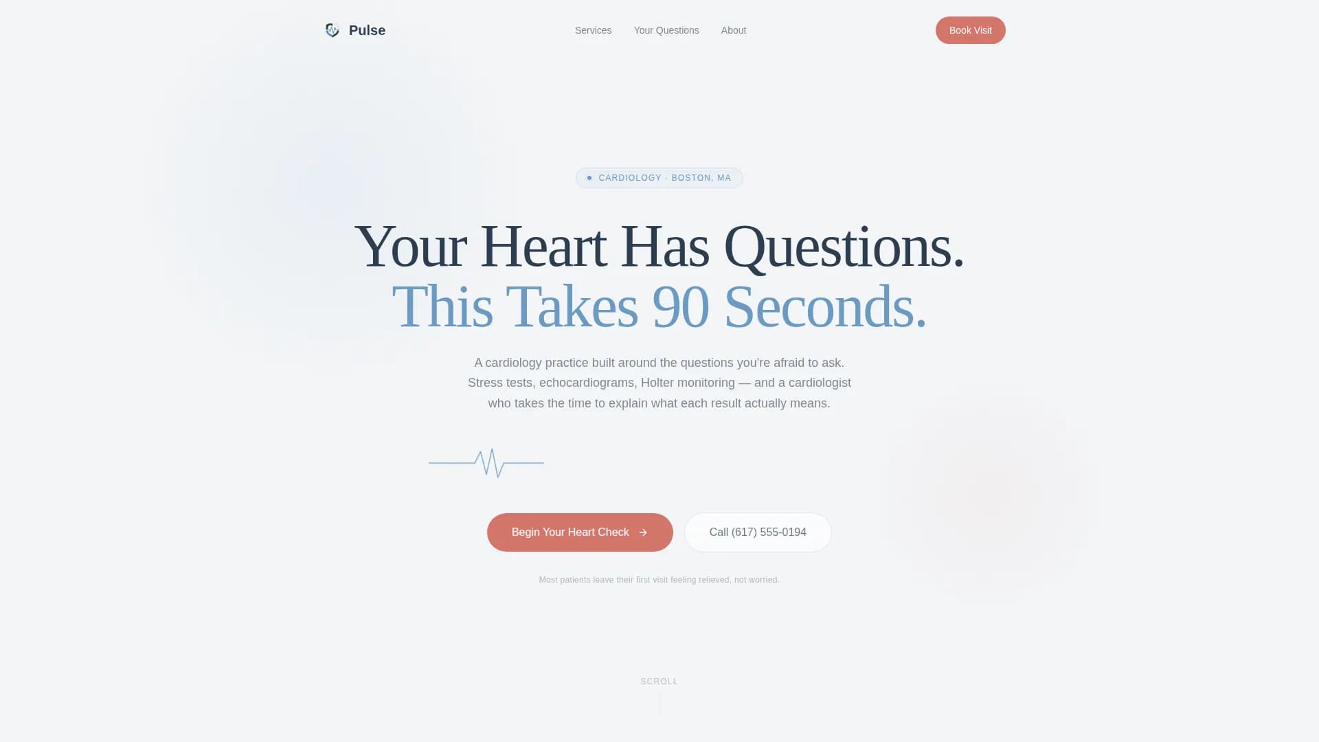Cardiologist Specialist Booking Website Template