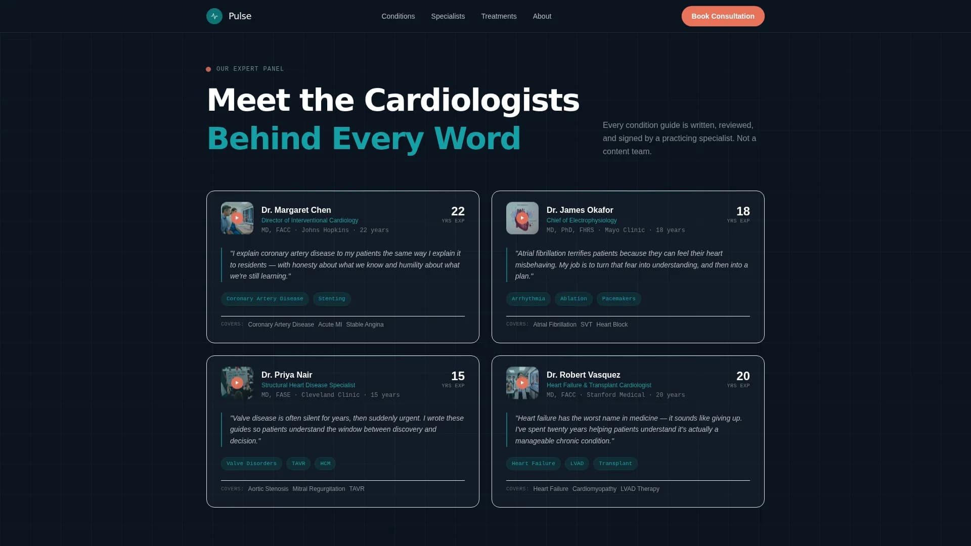 Cardiologist Advanced Booking Website Template