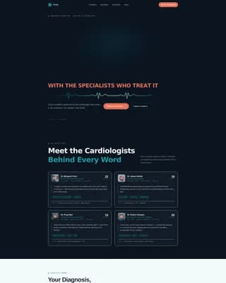 Cardiologist Advanced Booking Website Template