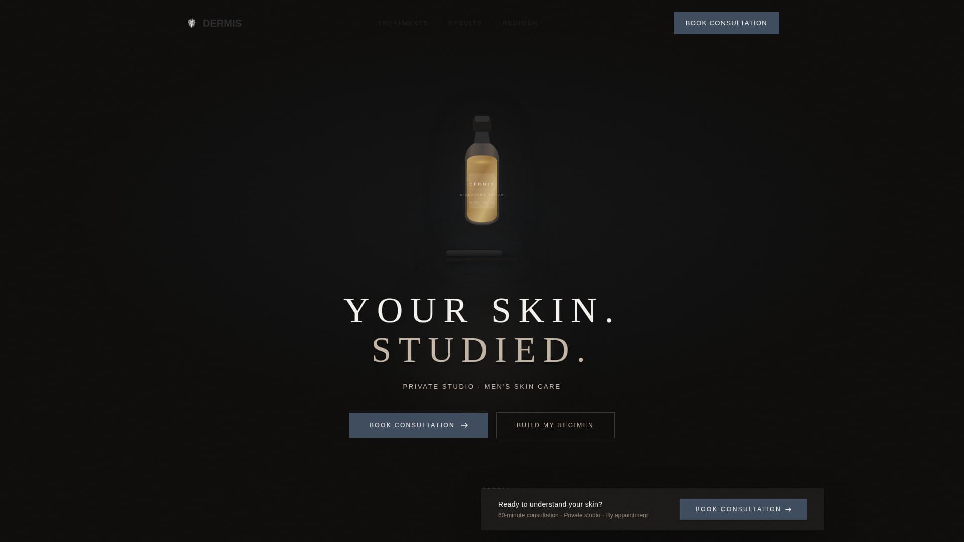 Dermis - Refined Aesthetician Landing Page Template