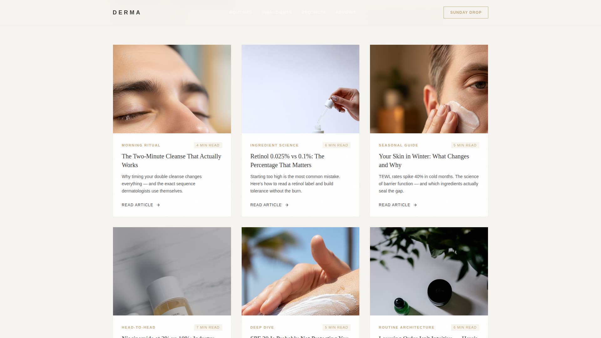 Derma - Luxe Grooming Landing Page Template