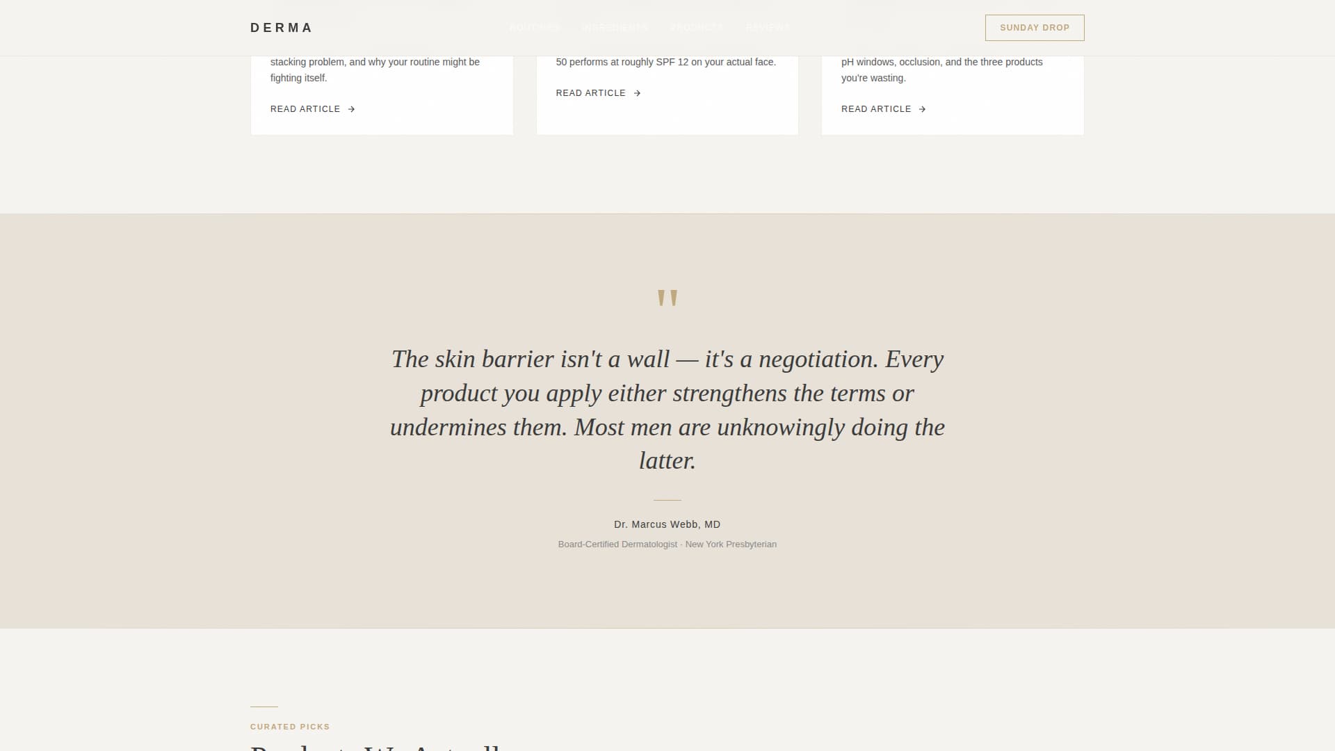 Derma - Luxe Grooming Landing Page Template