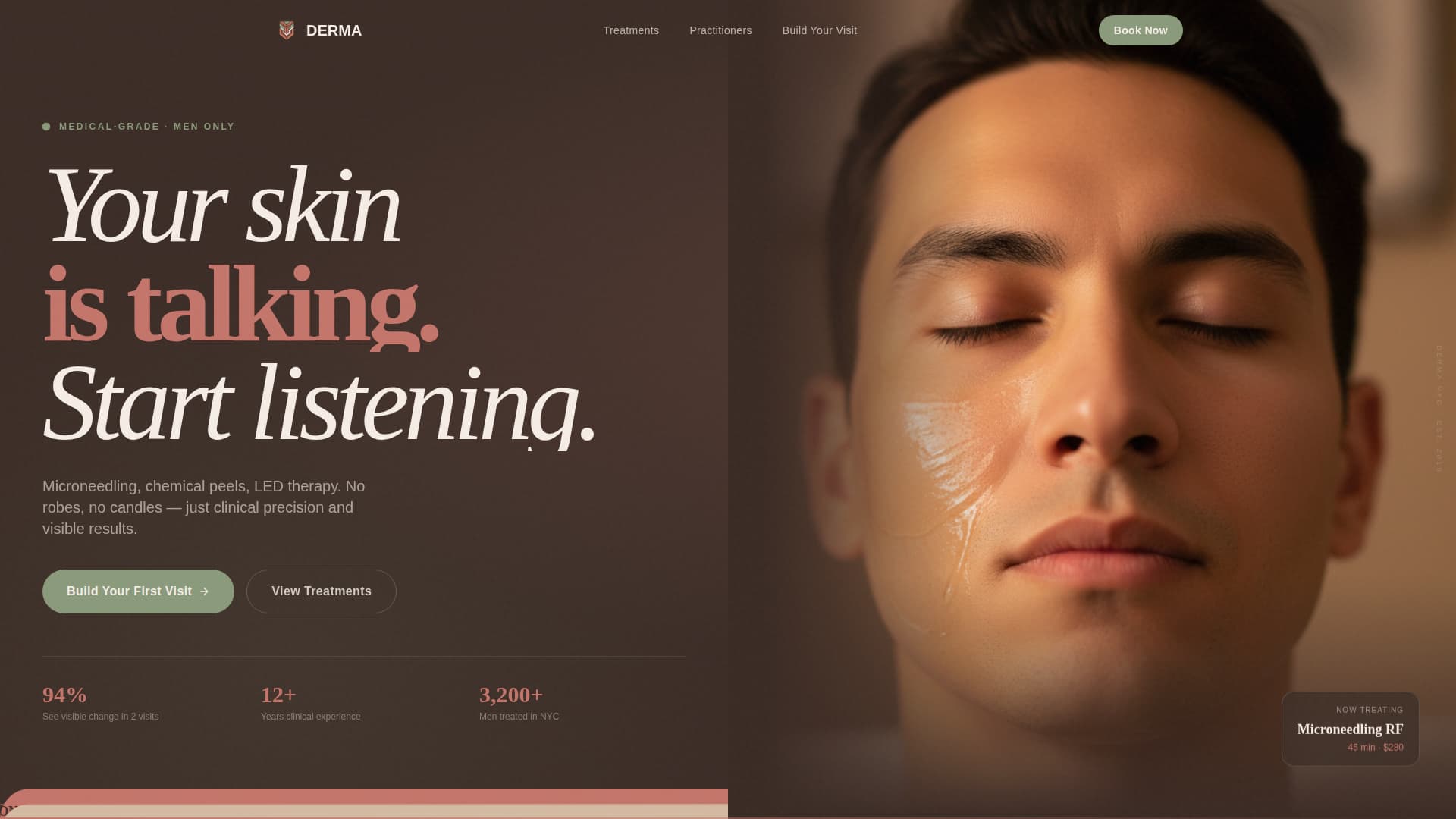 Mens - Premium Skin Landing Page Template