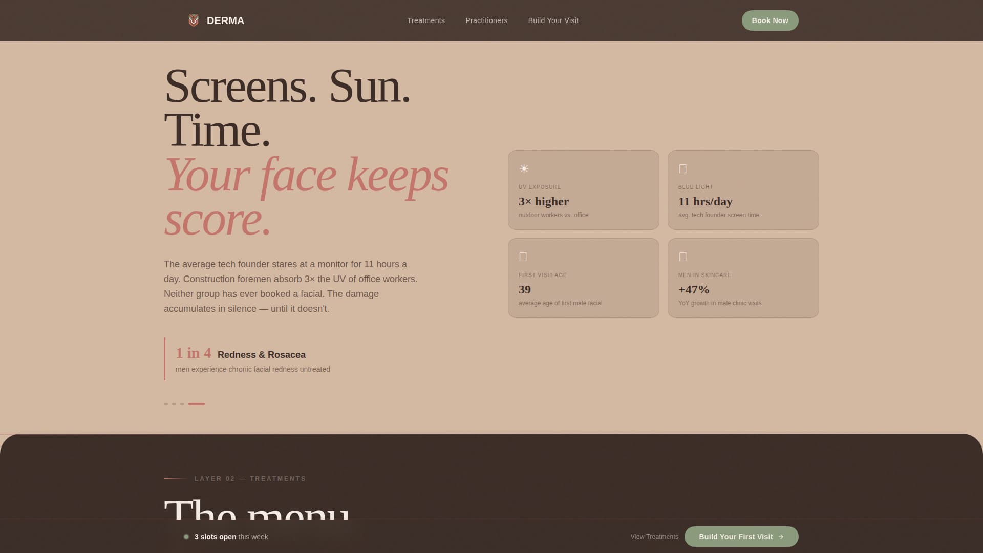Mens - Premium Skin Landing Page Template