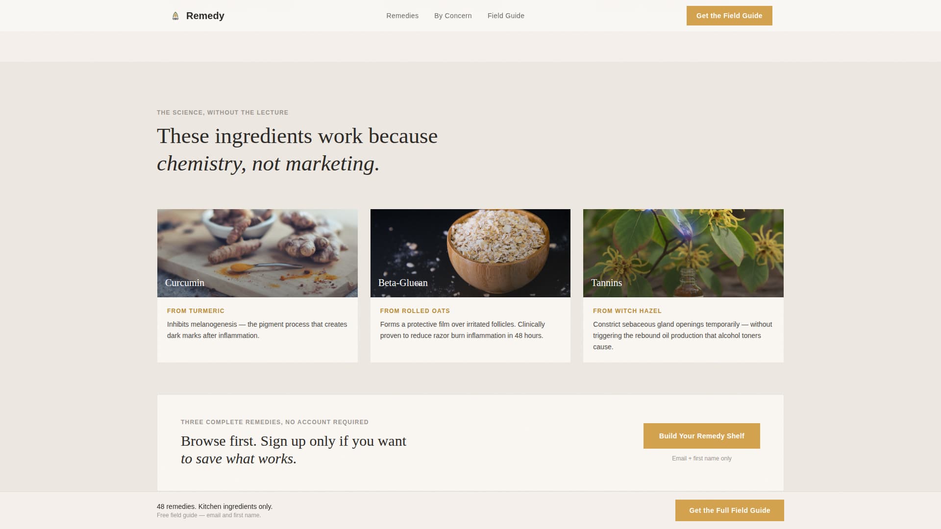 Remedy - Natural Mensskincare Landing Page Template