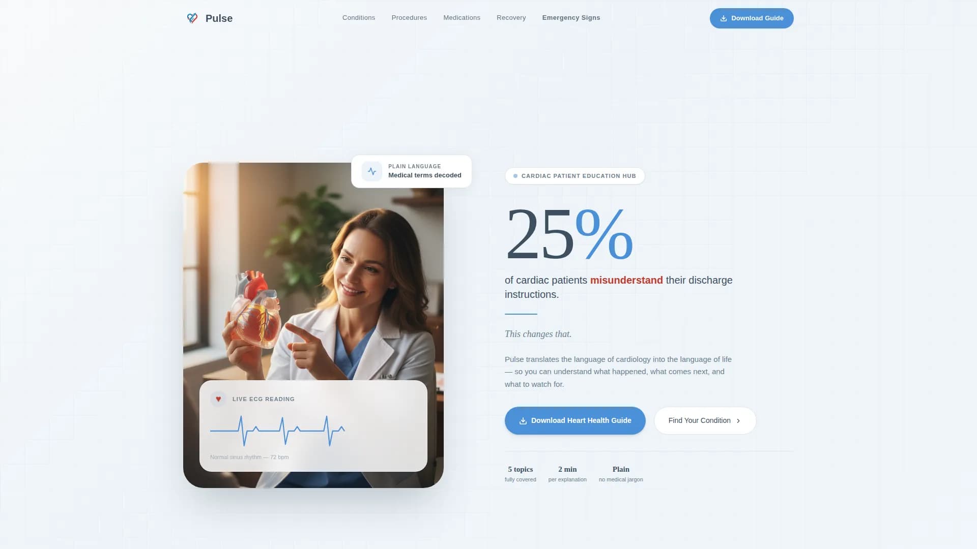 Cardiologist Education Website Template