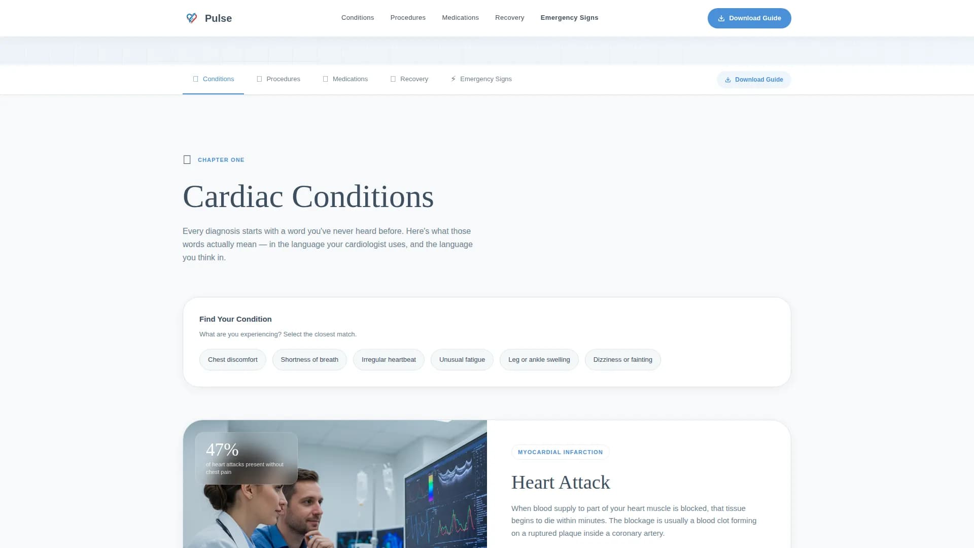 Cardiologist Education Website Template