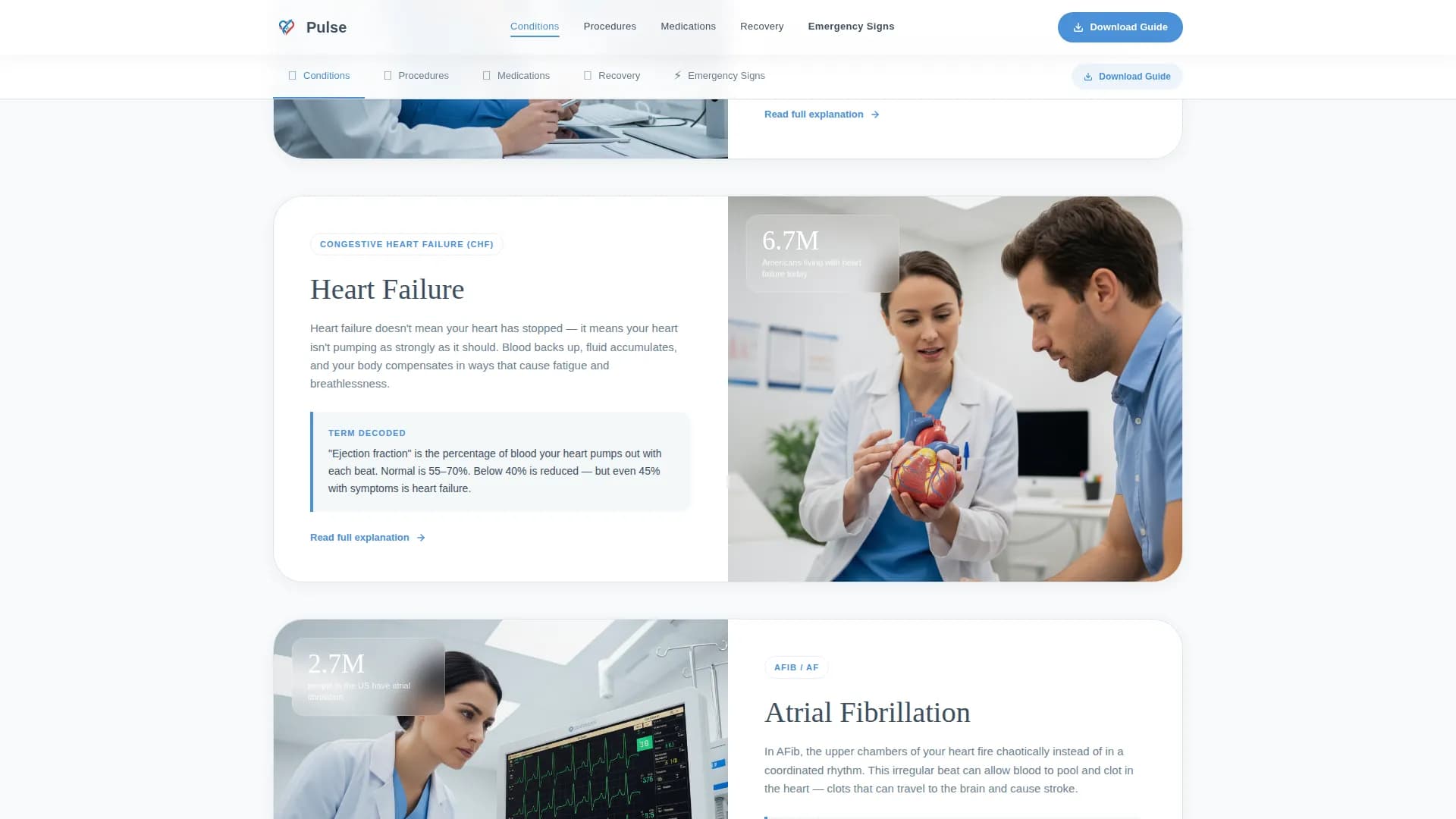 Cardiologist Education Website Template