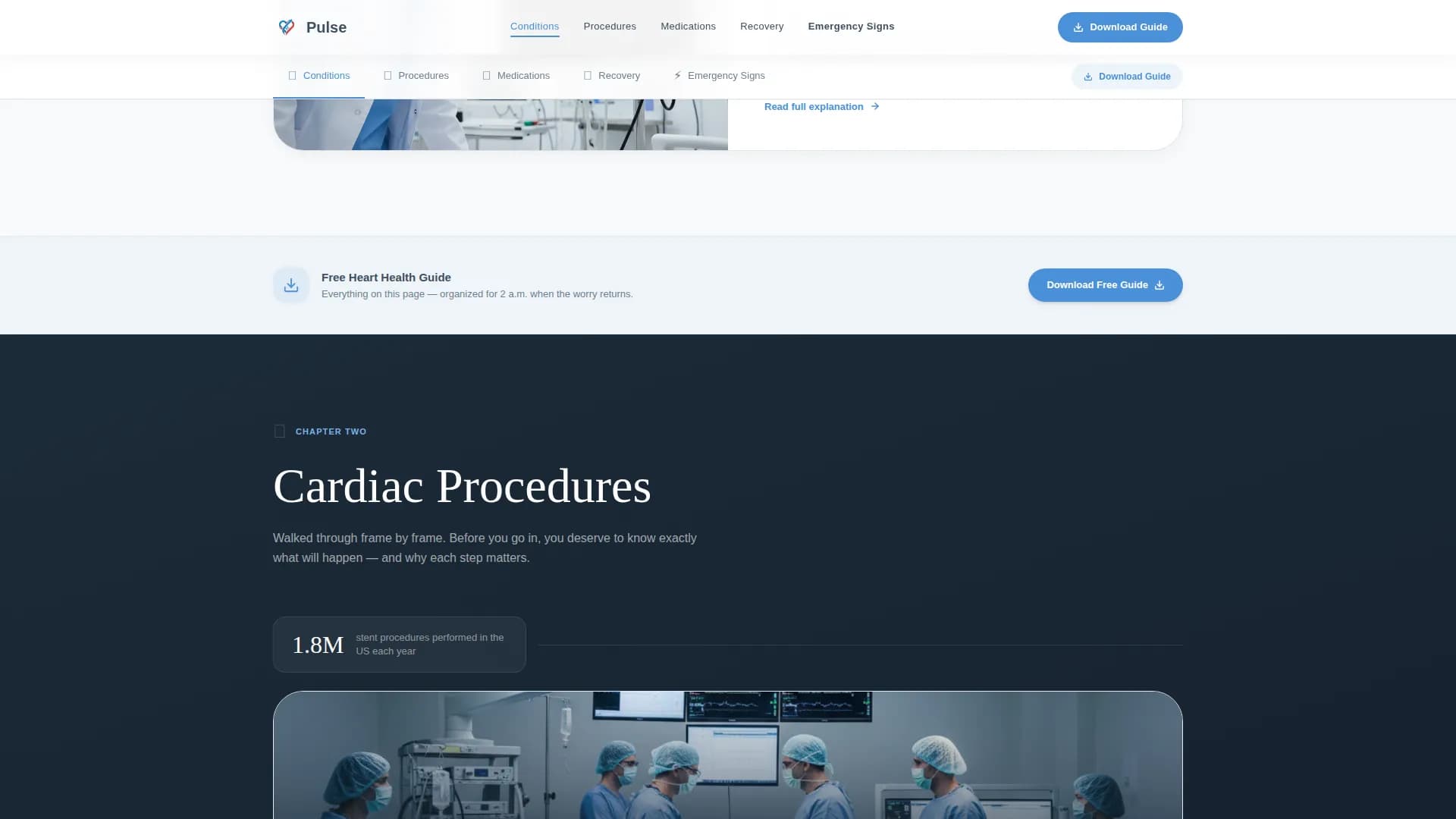 Cardiologist Education Website Template