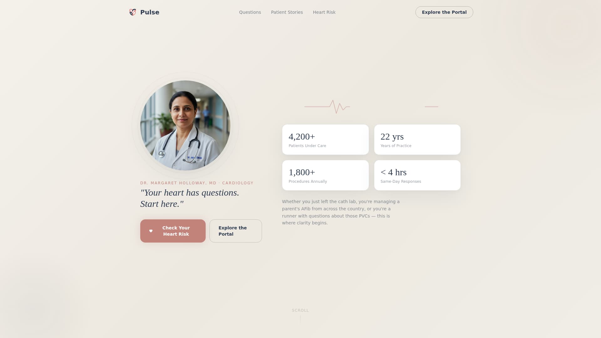 Cardiologist FAQ Website Template
