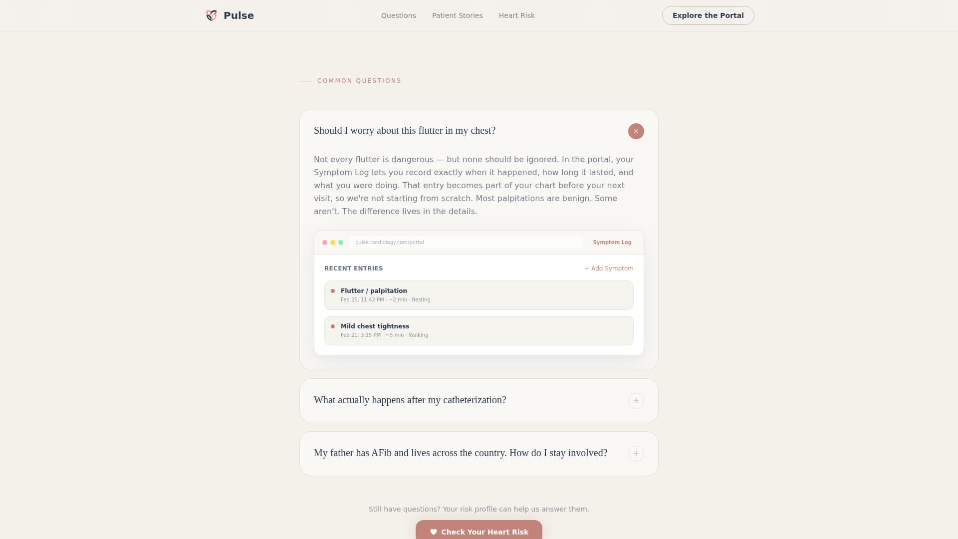 Cardiologist FAQ Website Template