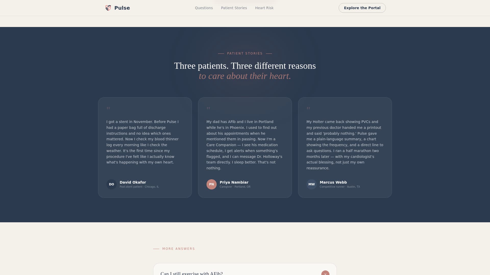 Cardiologist FAQ Website Template