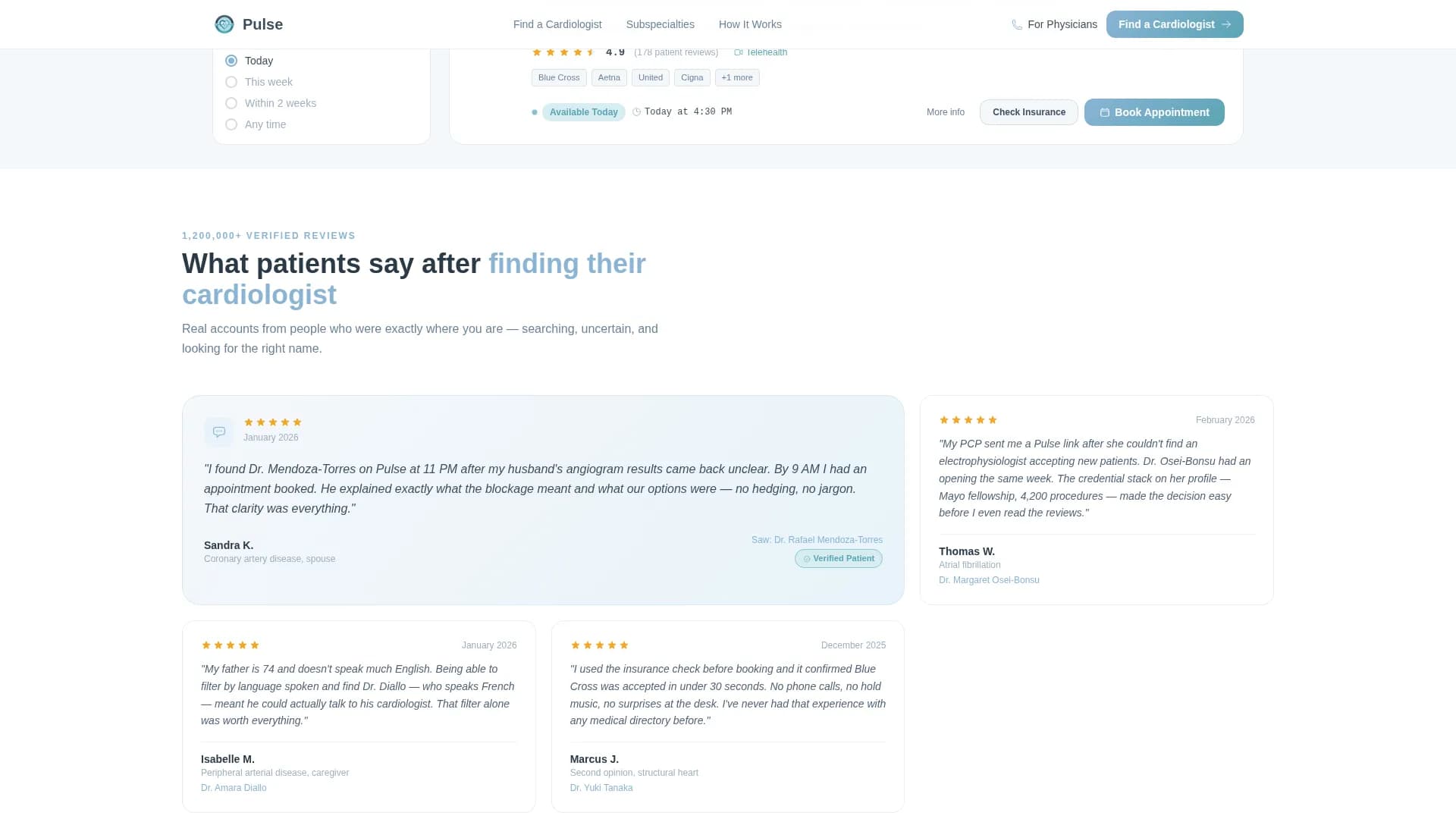 Cardiologist Booking Website Template