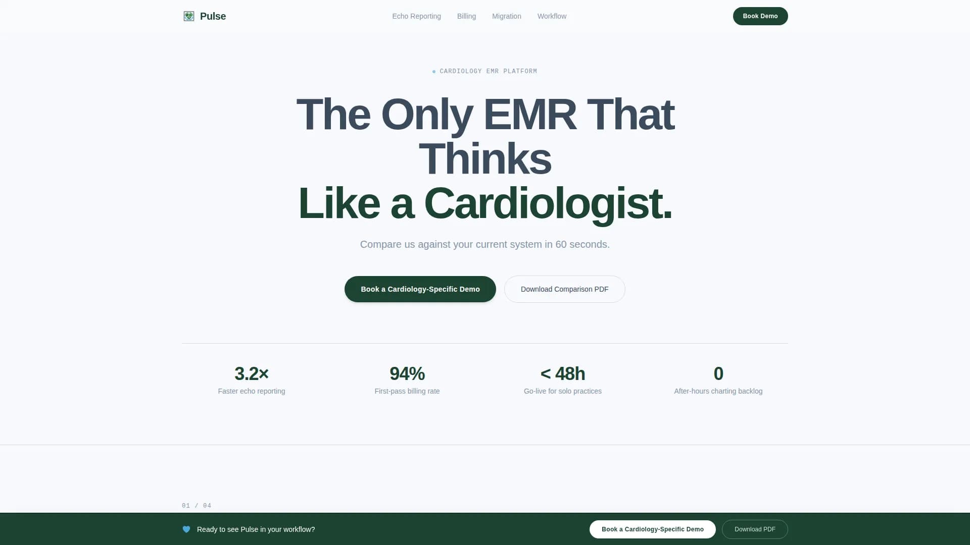 Pulse - EMR Platform Landing Page Template