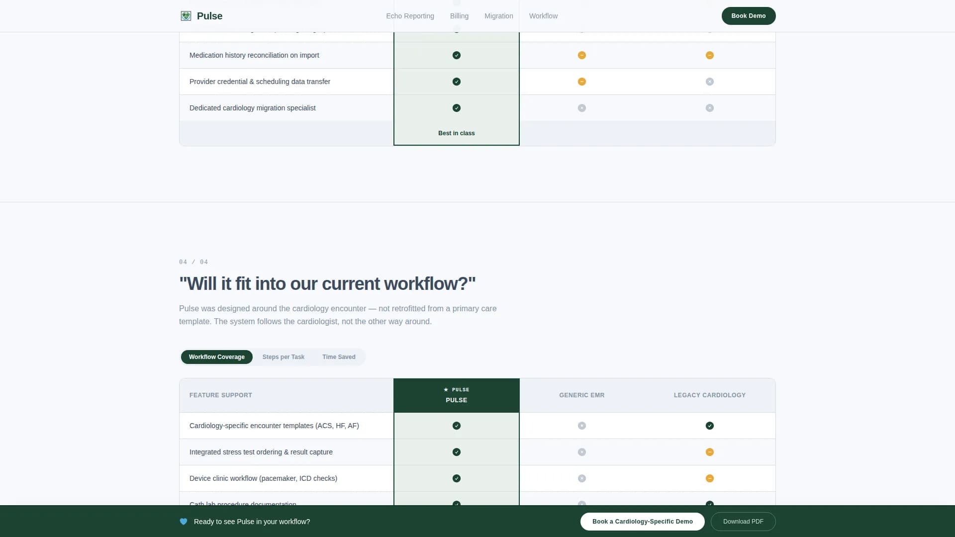 Pulse - EMR Platform Landing Page Template