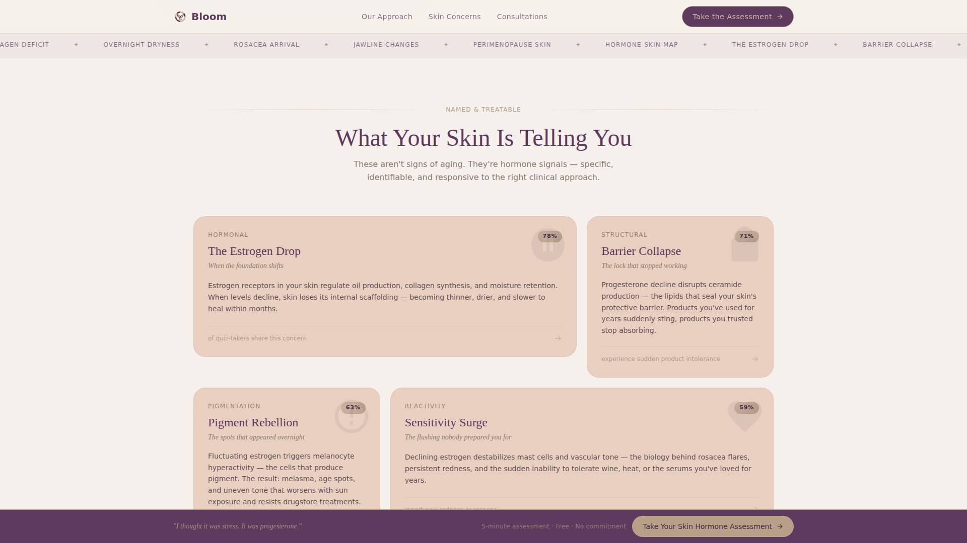Bloom - Elegant Dermatologist Landing Page Template